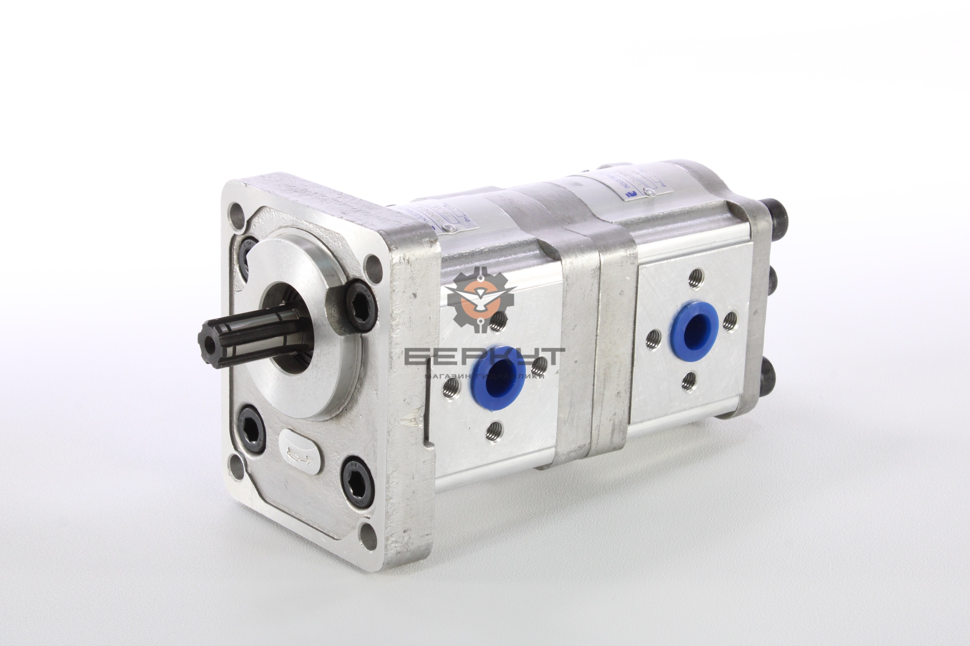 Гидронасос (X8N6) A10Х8N6-1B/A10X13N8/1B INDUSTRIALTECHNIC SC (тандем, левое вращение, аналог НШ-10-10-3Л, 6-шлицевой)